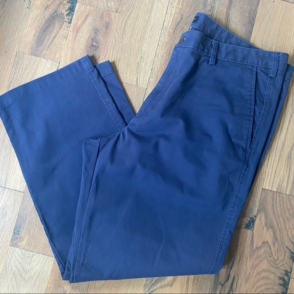 Lands' End Traditional Fit Blue Khaki Pants Size 40 - Picture 2 of 8